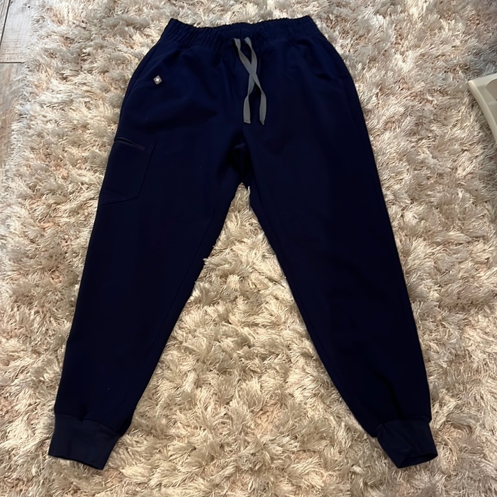 Figs Navy High-Waisted Zamoras Small Petite